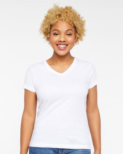 LAT Women's Fine Jersey V-Neck Tee 3507 LAT Women's Fine Jersey V-Neck Tee 3507