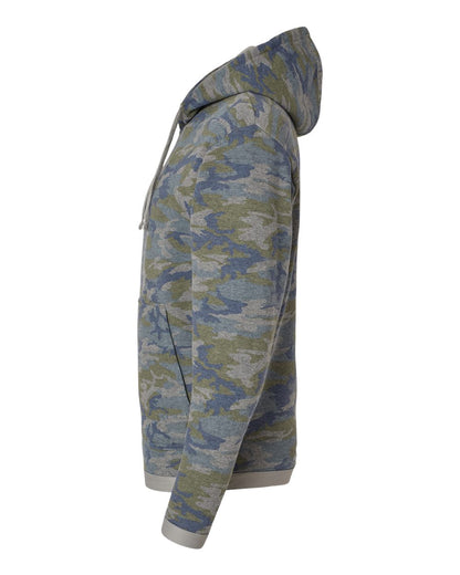 LAT Unisex The Statement Fleece Hoodie Sweatshirt 6996 #color_Vintage Camo/ Titanium