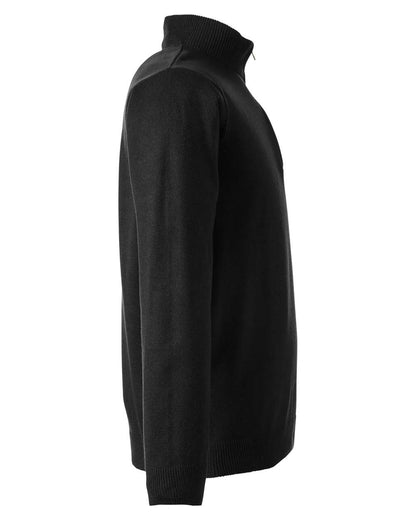 Harriton Unisex Pilbloc™ Quarter-Zip Pullover Sweater M421 #color_Black
