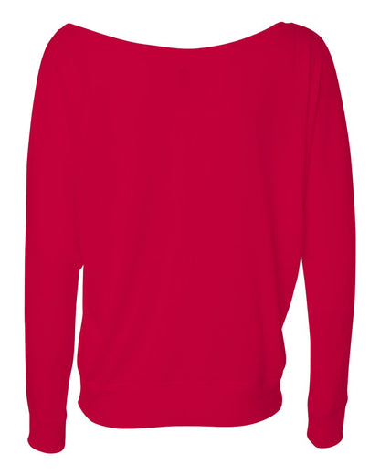 BELLA + CANVAS Women’s Flowy Off Shoulder Long Sleeve Tee 8850 #color_Red