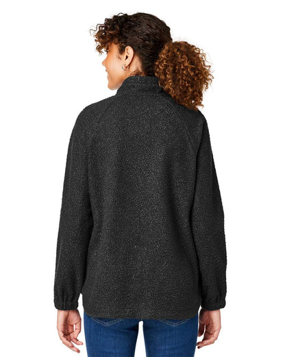 North End Women's Aura Sweater Fleece Quarter-Zip Pullover NE713W #colormdl_Black/ Black