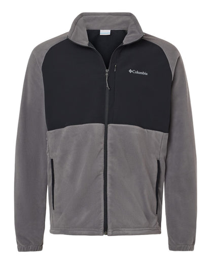 Columbia Men's Sage Peak™ Fleece Full-Zip Jacket 209578 #color_City Grey/ Black