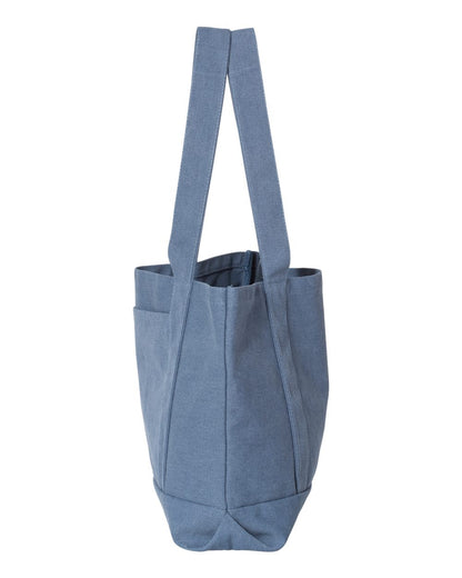 Liberty Bags Seaside Cotton Pigment Dyed Resort Tote 8870 #color_Blue Jean