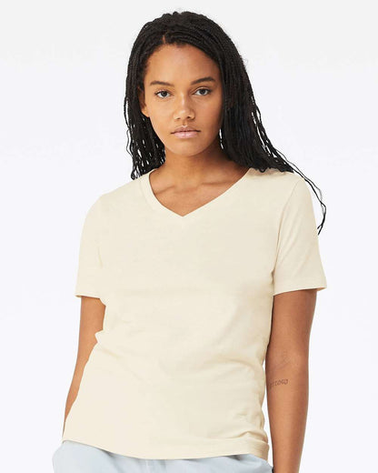 BELLA + CANVAS Women’s Relaxed Jersey V-Neck Tee 6405 #colormdl_Natural