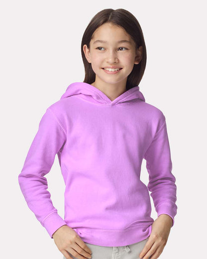 Comfort Colors Youth Garment-Dyed Lightweight Fleece Hooded Sweatshirt 1467Y #colormdl_Neon Violet