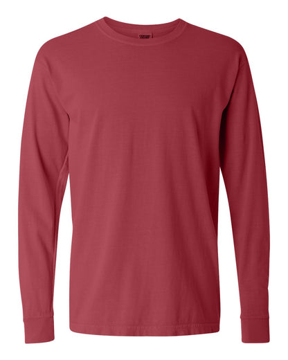 Comfort Colors Unisex Garment-Dyed Heavyweight Long Sleeve T-Shirt 6014 #color_Crimson