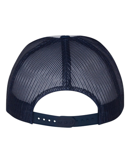 YP Classics Five-Panel Classic Trucker Cap 6006 #color_Navy/ White/ Navy