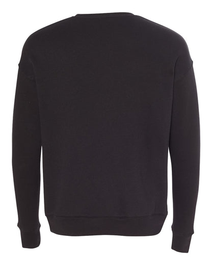 BELLA + CANVAS Unisex Sponge Fleece Drop Shoulder Crewneck Sweatshirt 3945 #color_Black