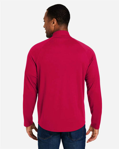 CORE365 Men's Origin Performance Pique Quarter-Zip Pullover CE418 #colormdl_Classic Red/ Carbon