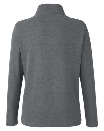 CORE365 Women's Fusion ChromaSoft™ Pique Quarter-Zip Pullover CE405W #color_Carbon Heather