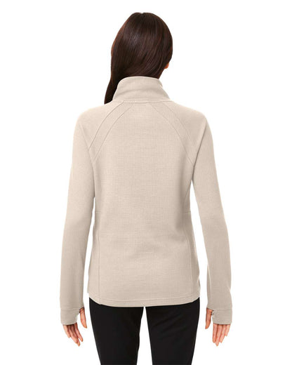 North End Women's Rhythm Waffle Cross-Neck Pullover NE200W #colormdl_Oatmeal