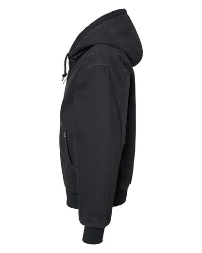 DRI DUCK Men's Tall Cheyenne Boulder Cloth™ Hooded Jacket with Tricot Quilt Lining 5020T #color_Black