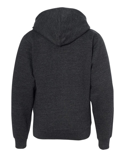 Independent Trading Co. Youth Midweight Full-Zip Hooded Sweatshirt SS4001YZ #color_Charcoal Heather