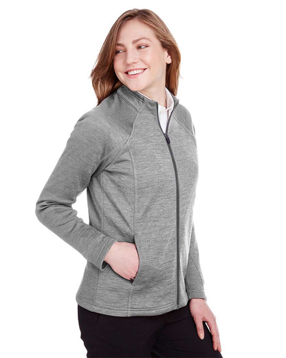 North End Women's Flux 2.0 Full-Zip Jacket NE712W #colormdl_Light Heather/ Carbon