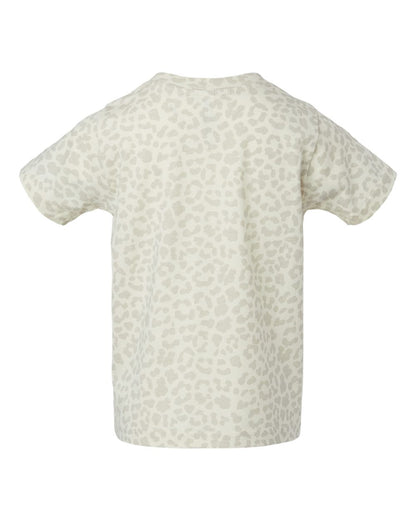 Rabbit Skins Toddler Fine Jersey Tee 3321 #color_Natural Leopard