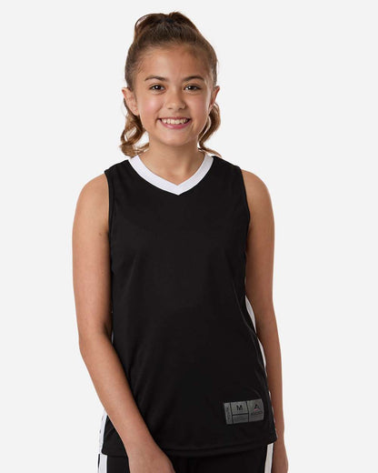 Augusta Sportswear Youth Match-Up Basketball Jersey 6887 #colormdl_Black/ White