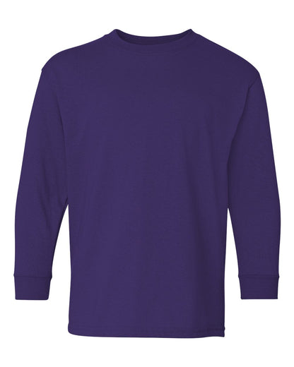 Gildan Youth Heavy Cotton™ Long Sleeve T-Shirt 5400B #color_Purple