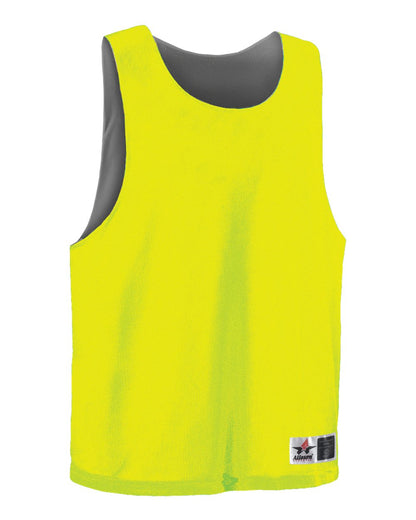 Alleson Athletic Women's Lacrosse Reversible Pinnie LP001W #color_Safety Yellow/ Graphite