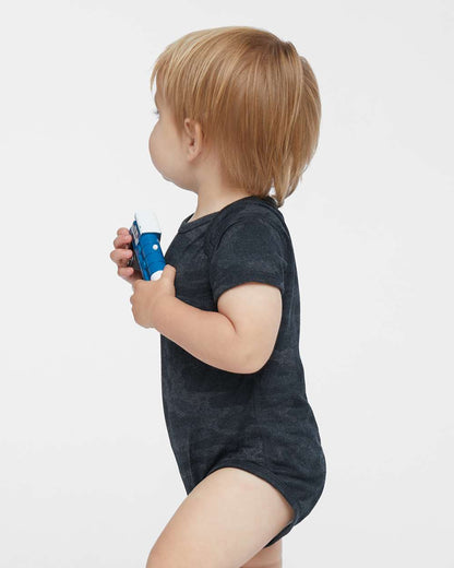 Rabbit Skins Infant Fine Jersey Bodysuit 4424 #colormdl_Storm Camo