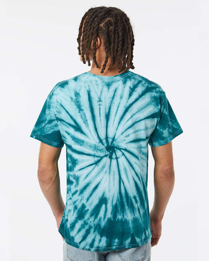 Dyenomite Cyclone Pinwheel Tie-Dyed T-Shirt 200CY #colormdl_Teal