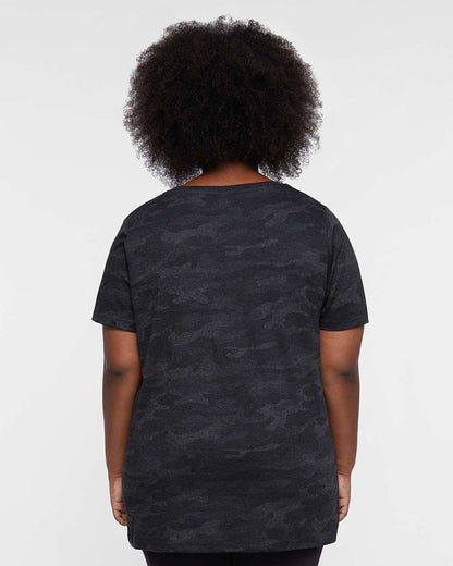 LAT Women's Curvy Collection Fine Jersey Tee 3816 #colormdl_Storm Camo