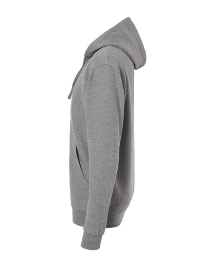 Independent Trading Co. Unisex Midweight Full-Zip Hooded Sweatshirt SS4500Z #color_Gunmetal Heather