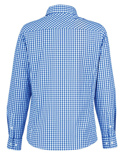 Devon & Jones Women's CrownLux Performance® Gingham Dress Shirt DG536W #color_French Blue/ White