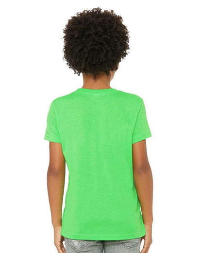 BELLA + CANVAS Youth CVC Jersey Tee 3001YCVC #colormdl_Neon Green