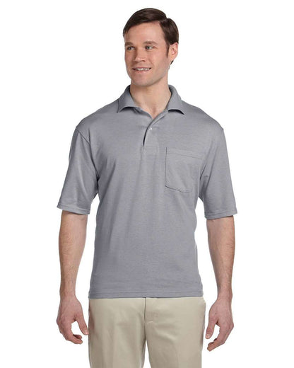 JERZEES Men's SpotShield® 50/50 Polo with Pocket 436MPR #colormdl_Oxford