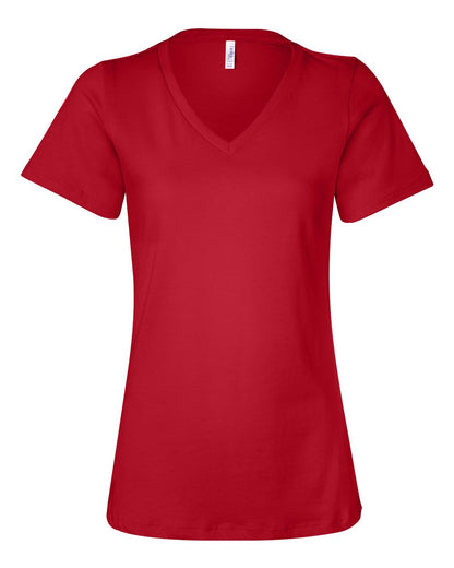 BELLA + CANVAS Women’s Relaxed Jersey V-Neck Tee 6405 #color_Red