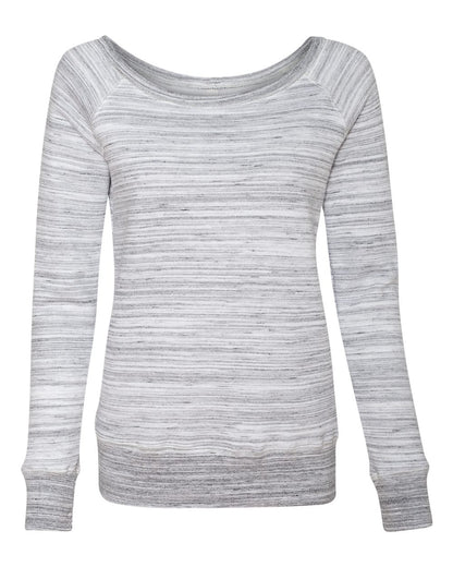 BELLA + CANVAS Women’s Sponge Fleece Wide Neck Sweatshirt 7501 #color_Light Grey Marble