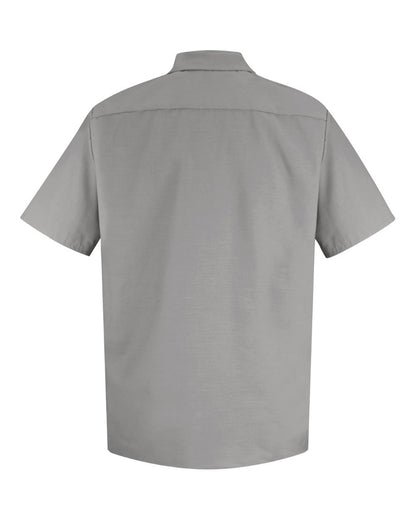 Red Kap Men's Specialized Short Sleeve Pocketless Work Shirt SP26 #color_Light Grey