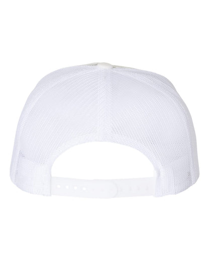YP Classics Five-Panel Classic Trucker Cap 6006 #color_Multicam Alpine/ White