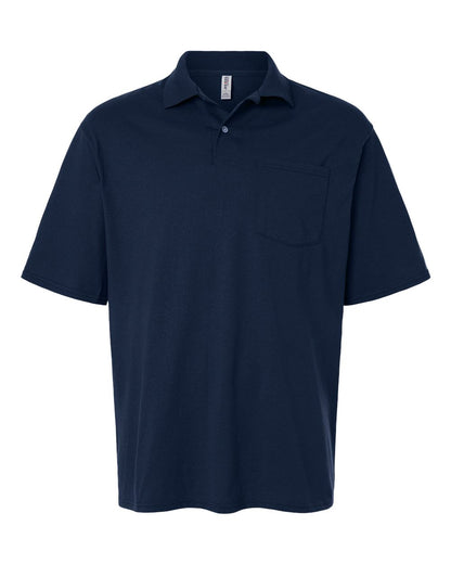 JERZEES Men's Dri-Power® Polo with Pocket 436MP #color_J. Navy