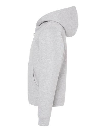 Independent Trading Co. Youth Midweight Full-Zip Hooded Sweatshirt SS4001YZ #color_Grey Heather