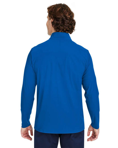 Devon & Jones Men's CrownLux Performance® Windsor Welded Quarter-Zip Pullover DG410 #colormdl_French Blue