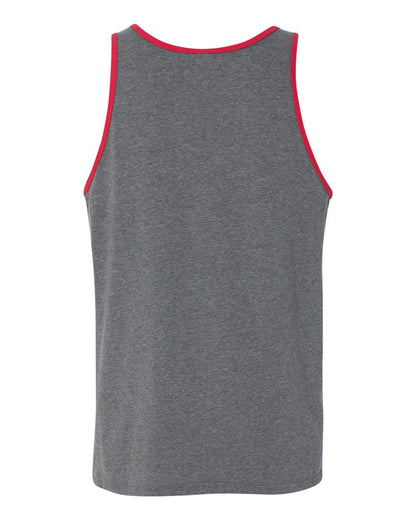 BELLA + CANVAS Jersey Tank 3480 #color_Deep Heather/ Red