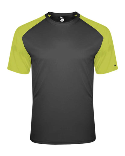 Badger Breakout T-Shirt 4230 #color_Graphite/ Lime