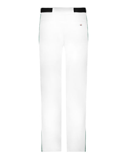 Alleson Athletic Men's Baseball Pants With Braid 605WLB #color_White/ Forest