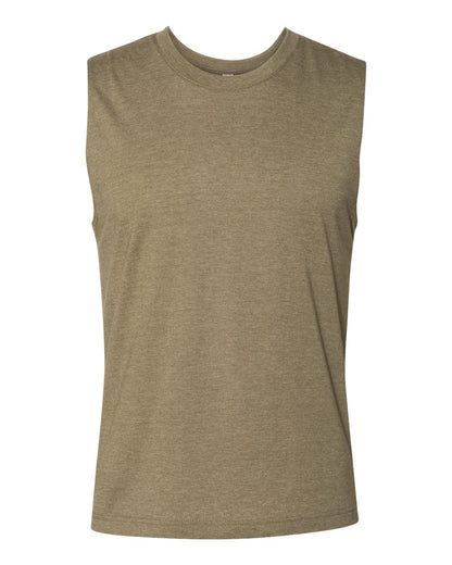 BELLA + CANVAS Jersey Muscle Tank 3483 #color_Heather Olive