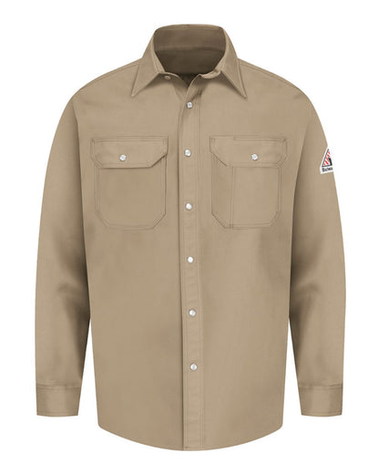 Bulwark Men's Tall Snap-Front Uniform Shirt - EXCEL FR SES2T #color_Tan
