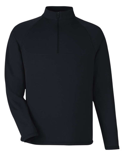 North End Men's Revive Coolcore® Quarter-Zip Pullover NE410 #color_Black