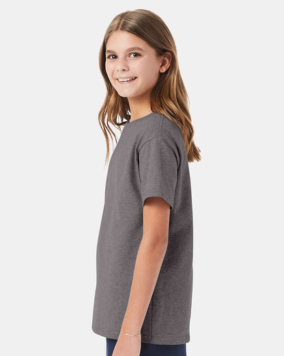 Hanes Essential-T Youth T-Shirt 5480 #colormdl_Oxford Grey