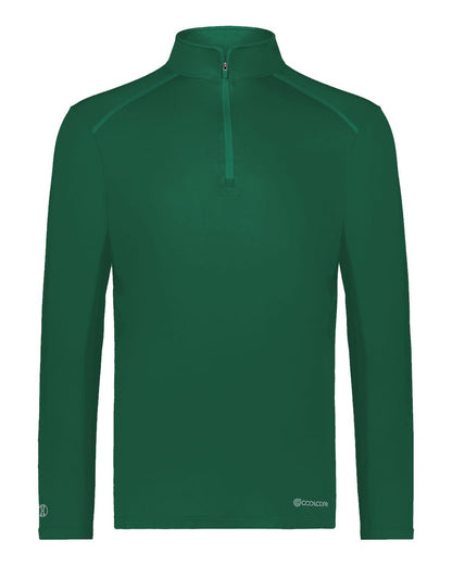 Holloway Men's CoolCore® Quarter-Zip Pullover 222140 #color_Dark Green