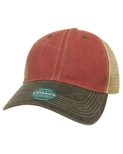 LEGACY Old Favorite Trucker Cap OFA #color_Cardinal/ Black/ Khaki