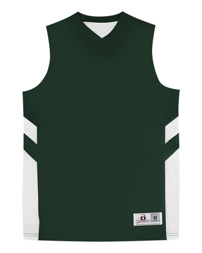 Badger Youth B-Pivot Rev. Tank Top 2566 #color_Forest/ White