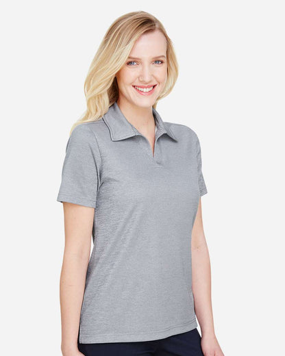 Devon & Jones Women's CrownLux Performance® Address Melange Polo DG22W #colormdl_Grey Heather