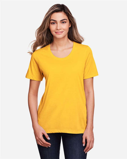 CORE365 Women's Fusion ChromaSoft™ Performance T-Shirt CE111W #colormdl_Campus Gold