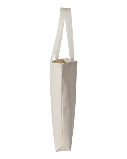 Q-Tees 11L Canvas Tote with Contrast-Color Handles Q4400 #color_Natural/ Natural