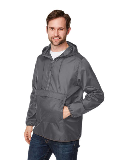 Team 365 Unisex Zone Protect Packable Anorak Jacket TT77 #colormdl_Sport Graphite